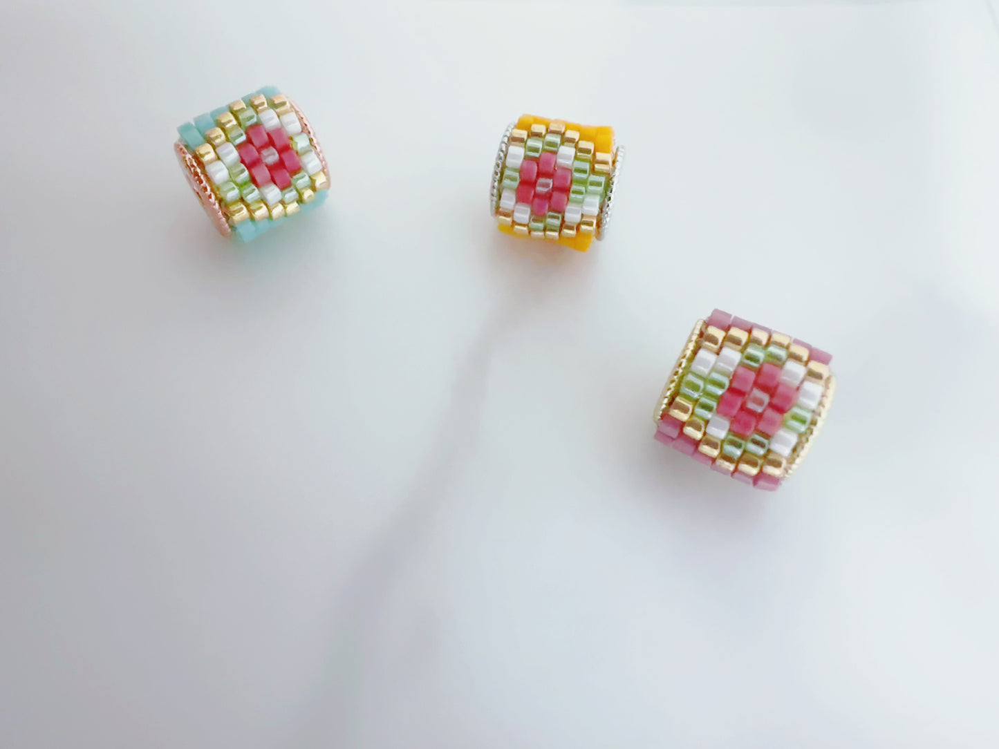 Peranakan tile necklace (Debut Rainbow Series) in Blue